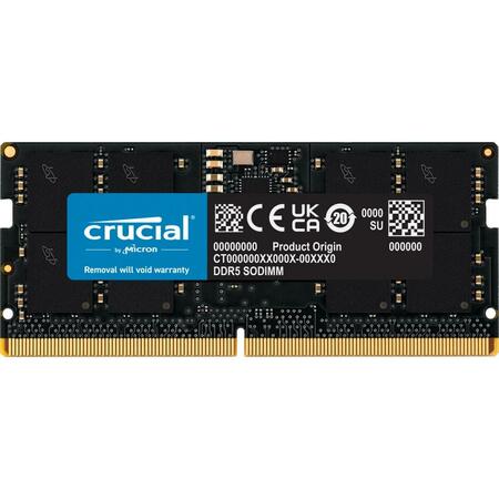 CRUCIAL DDR5-4800 16GB CL40 SODIMM Laptop Memory CR332130